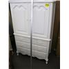 Image 1 : 3 DRAWER, 2 DOOR WHITE PAINTED CABINET