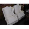 Image 1 : PAIR OF WHITE WINGBACK CHAIRS