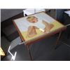 Image 1 : FOLDING CARD TABLE W/A PICTURE OF A BABY