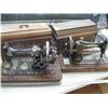 Image 1 : 2 WOOD CASED SEWING MACHINES (SINGER & WILHELMINA)