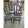 Image 1 : SET OF 4 BENTBACK WOODEN CHAIRS