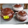 Image 1 : 3 LITTED BEAN POTS