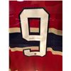 Image 2 : RARE WOOL MAURICE RICHARD SIGNED MONTREAL CANADIANS JERSEY ( CUSTOM FRAMED)