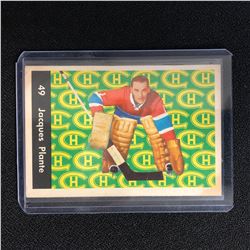 1961 PARKHURST JAQUES PLANTE HOCKEY CARD