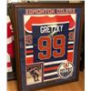 Image 1 : FRAMED WAYNE GRETZKY SIGNED EDMONTON OILERS JERSEY ( WG COA) DOUBLE CCM