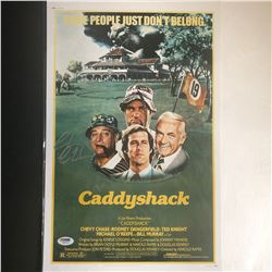 CHEVY CHASE SIGNED CADDY SHACK 11 X 18 MOVIE POSTER (PSA COA)