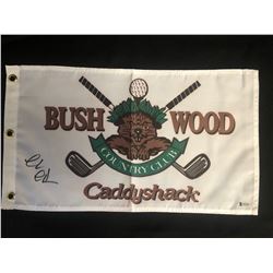 CHEVY CHASE SIGNED BUSHWOOD COUNTRY CLUB PIN FLAG ( BECKETT COA)