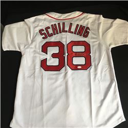 CURT SCHILLING SIGNED BOSTON REDSOX JERSEY ( JSA COA)