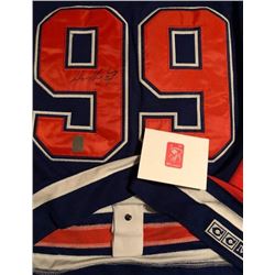 WAYNE GRETZKY SIGNED ENMONTON OILERS AWAY JERSE ( WG COA)