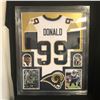 Image 1 : CUSTOM FRAMED AARON DONALD SIGNED JERSEY ( JSA COA)