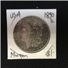 Image 1 : 1890 USA MORGAN SILVER DOLLAR (NEW ORLEANS MINTED)