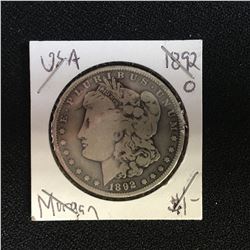 1892 USA MORGAN SILVER DOLLAR (NEW ORLEANS MINTED)