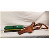 Image 1 : Quality Leather Shoulder Holster Puma Knife Container And Large Colt 45 Auto Clip