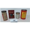 Image 2 : 4 Vintage Tins Including Wattkins, Velvet Pocket Tin, Tire Repair Tin, Aroma Tin