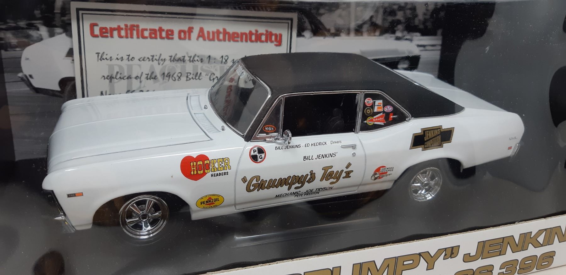 1:18 Scale Die Cast Peach State Collectibles 1968 Bill Grumpy Jenkins ...