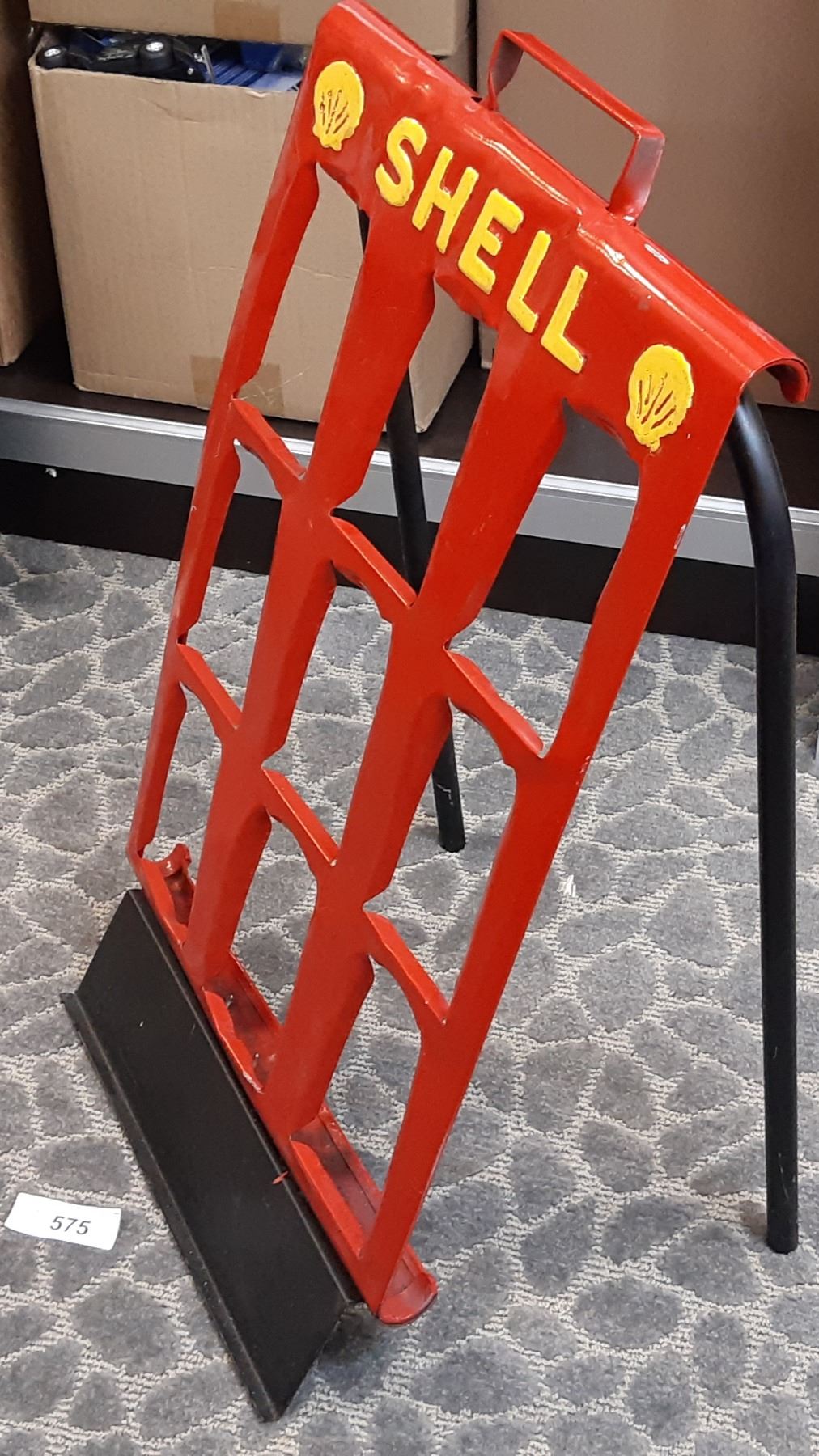 Shell Oil Rack Original Early Shell Oil Rack With Embossed Lettering And Shells