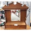 Image 1 : 1920S Oak Shaving Mirror With Lift Up Tray And Bevelled Mirror