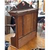 Image 2 : 1920S Oak Shaving Mirror With Lift Up Tray And Bevelled Mirror