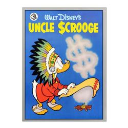 "Uncle Scrooge" Vintage Disney Serigraph, Dated 1987 with Letter of Authenticity.