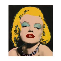 Steve Kaufman (1960-2010), "Marilyn Seduction" One-of-a-Kind Mixed Media on Canvas, Hand Signed Inve