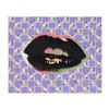 Image 1 : Steve Kaufman (1960-2010), "Lips" Hand Painted Limited Edition Silkscreen on Canvas with Hello Kitty