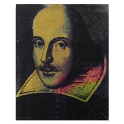 Steve Kaufman (1960-2010),  Shakespeare  Hand Painted Limited Edition Silkscreen on Canvas, Numbered