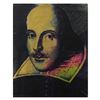 Image 1 : Steve Kaufman (1960-2010), "Shakespeare" Hand Painted Limited Edition Silkscreen on Canvas, Numbered