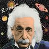 Image 2 : Steve Kaufman (1960-2010), "Einstein" Hand Painted Limited Edition Silkscreen on Canvas from an HC E