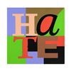 Image 1 : Steve Kaufman (1960-2010), "Hate" Limited Edition Silkscreen on Canvas, Numbered 43/50 and Hand Sign