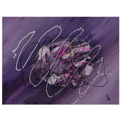 George Marlowe, "Purple Haze" Hand Signed Original Acrylic Painting on Canvas with Certificate of Au