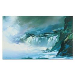 Thomas Leung, "Big Island Surf" Hand Embellished Limited Edition on Canvas, Numbered 10/100 and Hand