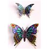 Image 1 : Patricia Govezensky- Original Painting on Cutout Steel (Set of 2) "Set of 2 Butterflies"