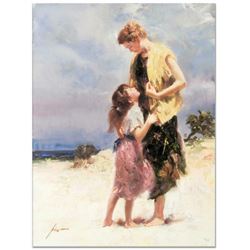 Pino (1939-2010), "Tenderness" Artist Embellished Limited Edition on Canvas (30" x 40"), AP Numbered