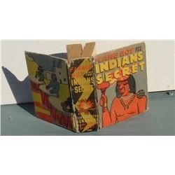 antique little big book 1938 Flame Boy and the Indians Secret petit gros livre