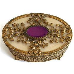Apollo Jeweled Ormolu Dresser or Jewelry Box #859658