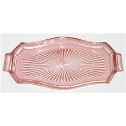 Pink Depression Glass Deco Vanity Tray #859667