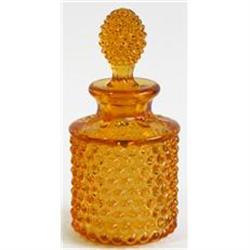 Duncan & Miller Amber Hobnail Perfume Bottle  #859681