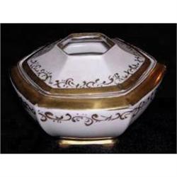 Gold & Porcelain 'MZ Austria'  Hair Receiver #859686