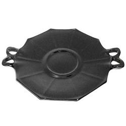 Elegant Glass Fairfax Ebony Handled Cake Plate  #859690