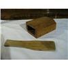 Image 1 : Antique  German Wooden Butter Mold With Paddle #860429