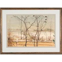 The Wood Fence by Robert MacIsaac(1925-2000) #866933