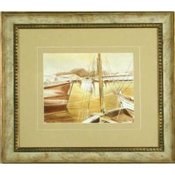 MacIssac, Gaspe Rue Quebec, Watercolor Framed #866954