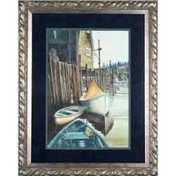 Docked boats - Robert MacIsaac - watercolor #866961