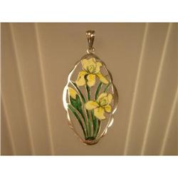 Sterling  Silver  Pendant  Enamel  Irisis #883690