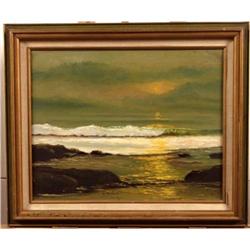 Original Oil, California Coast Scene, Plein Air #883700