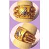 Image 1 : Gent's 14 Kt. Yellow Gold, MASON'S RING #883703