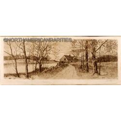 "Rural Scene with lake / pond" , 1901 by Artist #883711