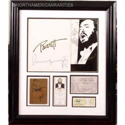 Nicely Framed & Matted Signed Pavarotti #883719