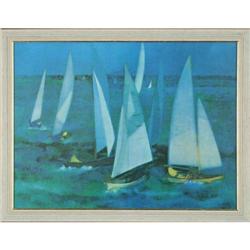 White Sailboats by Hilaire Camille  #883733