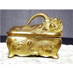 Cast Metal Gold Finish Jewelry Box #883863